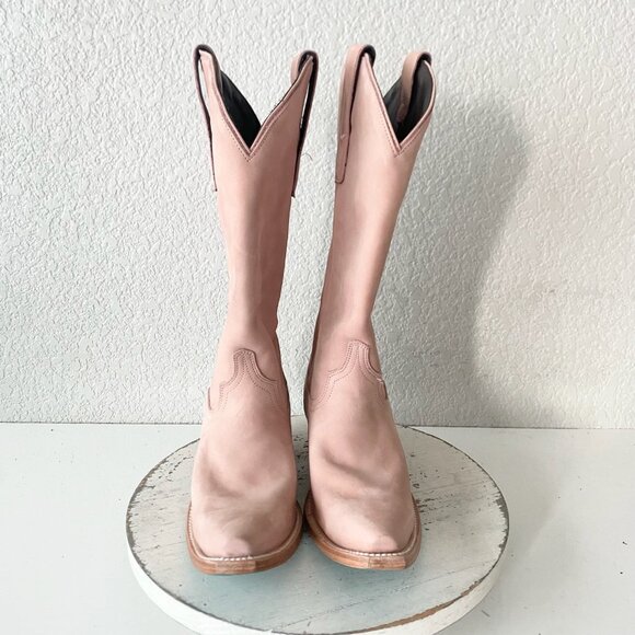Lane EMMA JANE Womens Cowboy Boots 7 Pink Western Cowgirl Mid Calf Pointed Toe - Picture 5 of 12